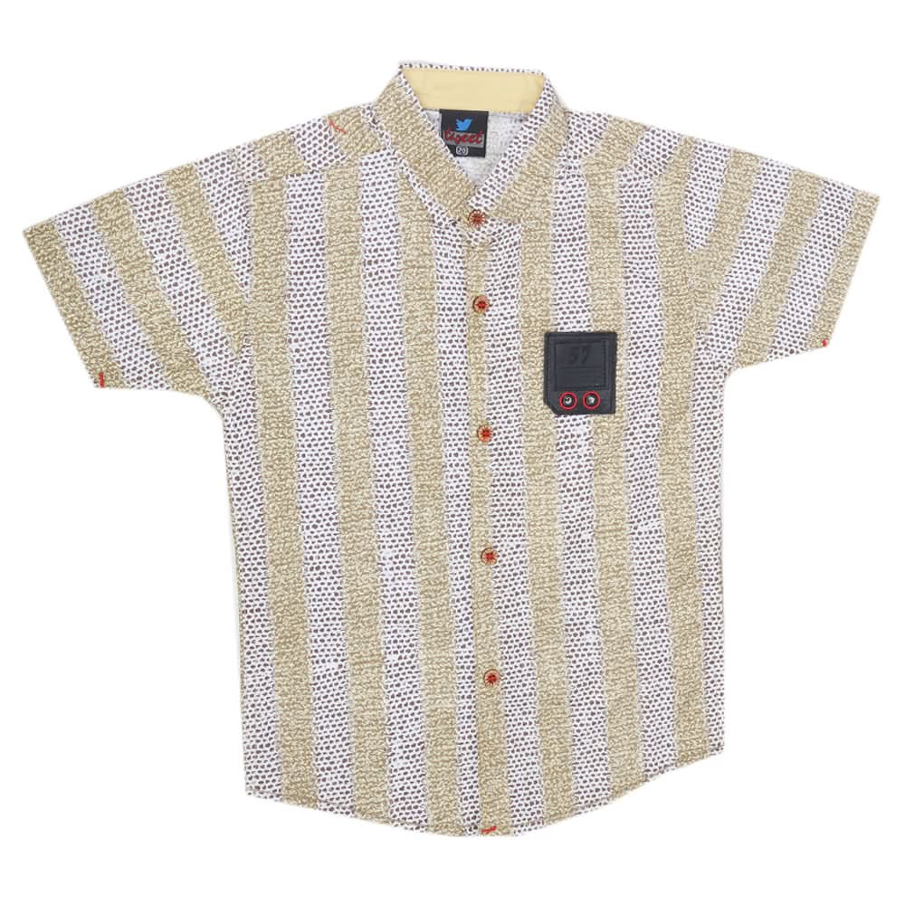 Boys Printed Casual Shirt - Golden, Kids, Boys Shirts, Chase Value, Chase Value