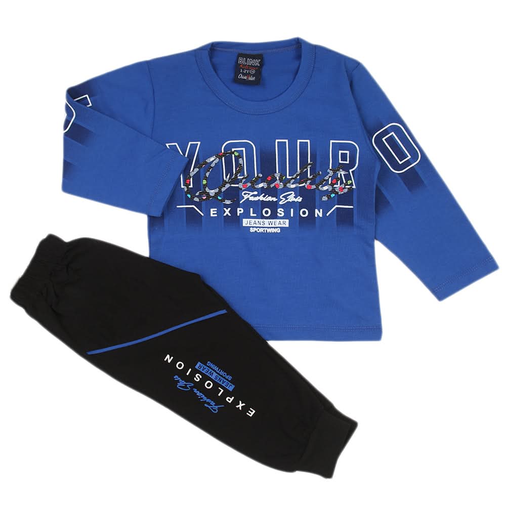 Boys Full Sleeves Suit - Dark Blue, Boys Sets & Suits, Chase Value, Chase Value