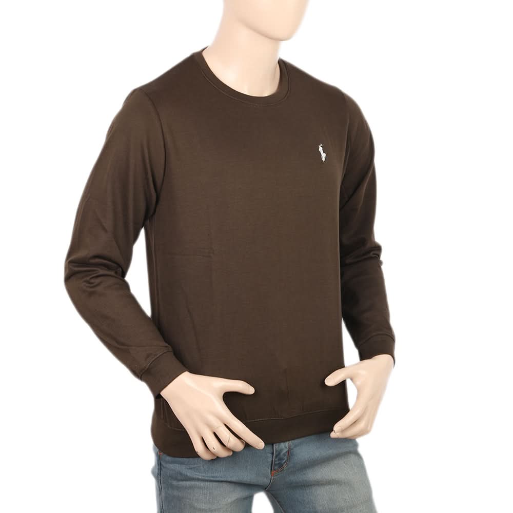 Men's Full Sleeves Logo Sweatshirt - Olive Green, Men, Sweater and Sweat Shirts, Chase Value, Chase Value