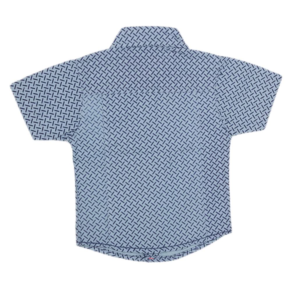 Boys Printed Casual Shirt - Steel Blue, Kids, Boys Shirts, Chase Value, Chase Value