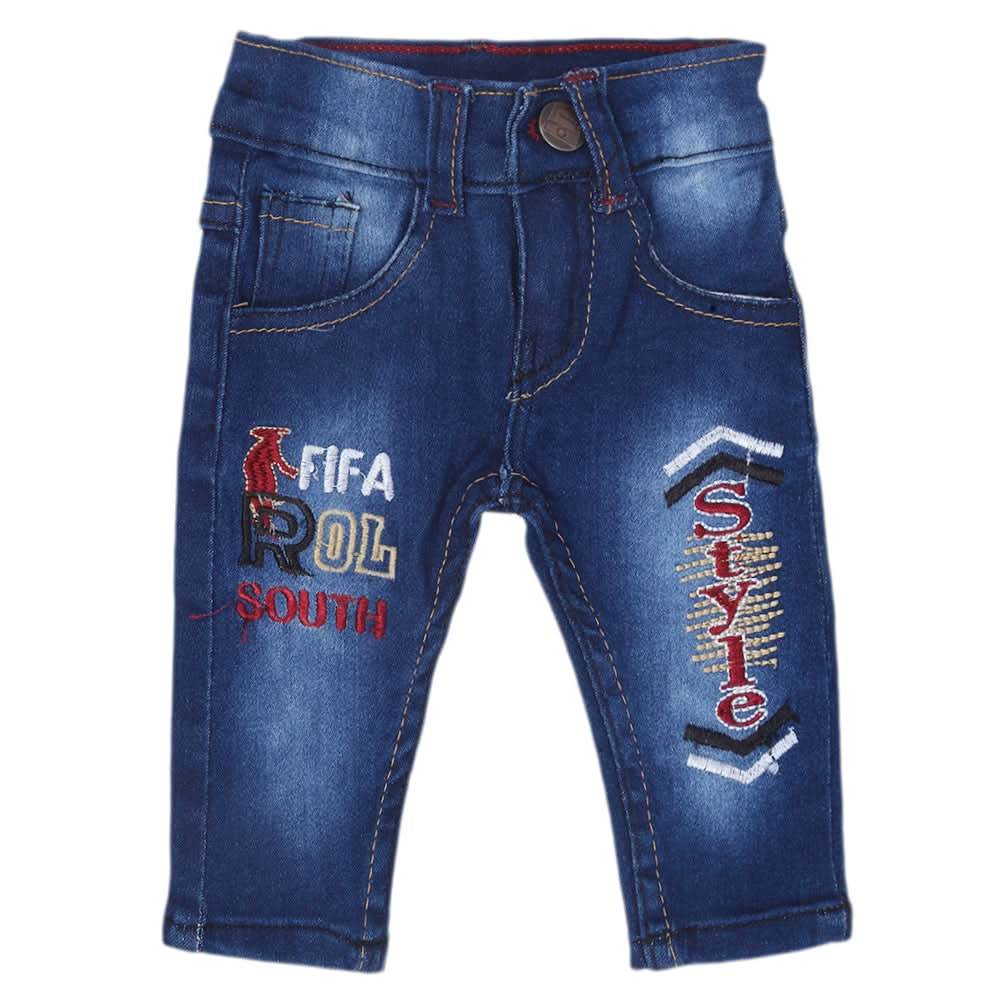 Newborn Boys Denim Pant - Dark Blue, Kids, Newborn Boys Shorts And Pants, Chase Value, Chase Value