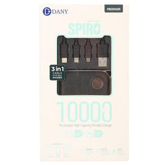 Dany Spiro Power Bank 10000mAh  - Black, Home & Lifestyle, Power Bank, Chase Value, Chase Value