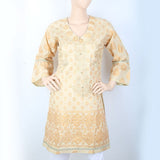 Women's Embroidered Kurti - Fawn, Women, Ready Kurtis, Chase Value, Chase Value