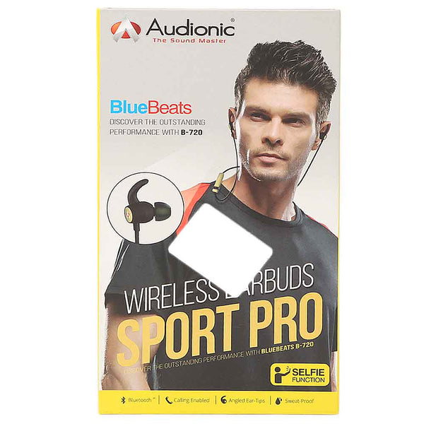 Audionic Wireless Neckband Earbuds (B720) - Golden, Home & Lifestyle, Hand Free / Head Phones, Chase Value, Chase Value
