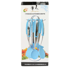 Non Stick Cooking Spoon 7 Pieces - Cyan, Home & Lifestyle, Kitchen Tools And Accessories, Chase Value, Chase Value