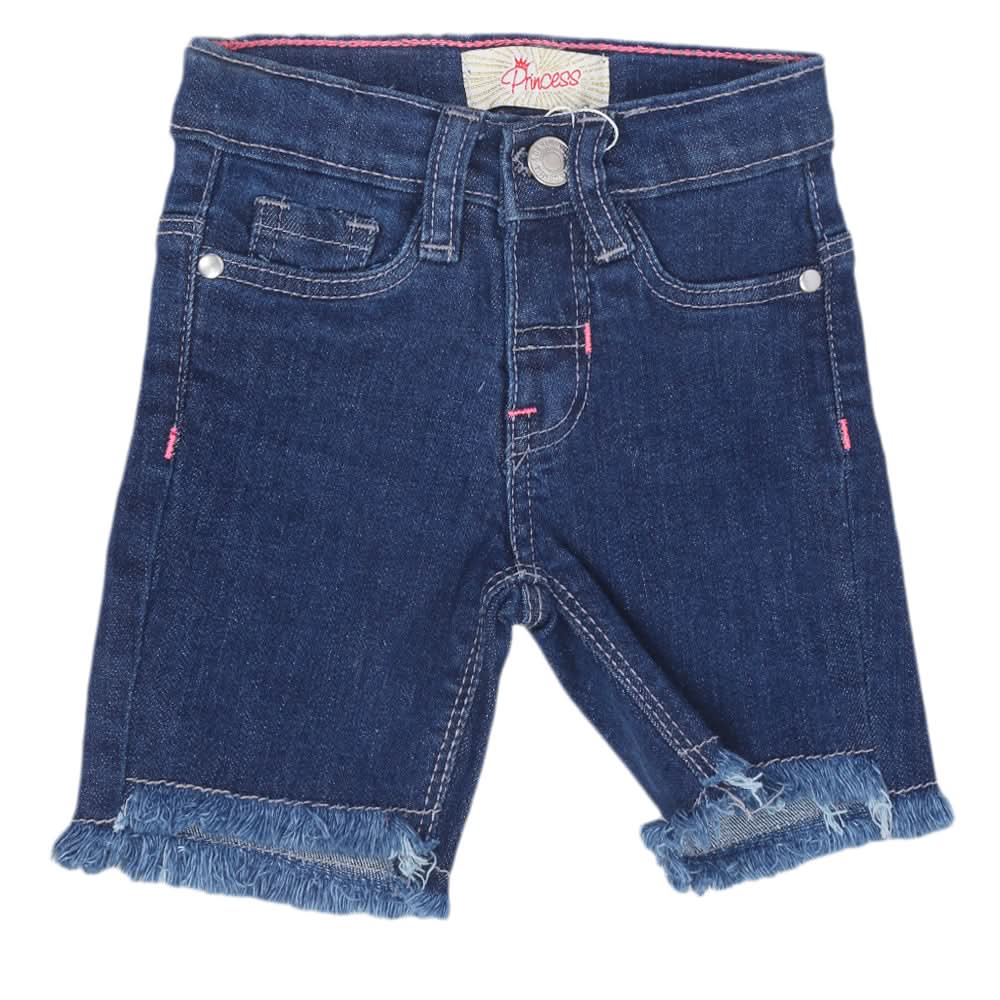 Newborn Girls Denim Short - Dark Blue, Kids, Newborn Girls Shorts Skirts And Pants, Chase Value, Chase Value