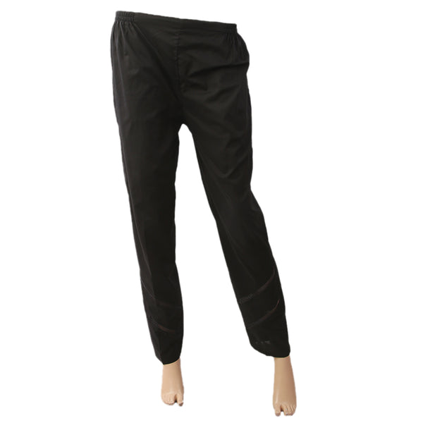 Women's Eminent Embroidered Woven Trouser - Black, Women Pants & Tights, Eminent, Chase Value