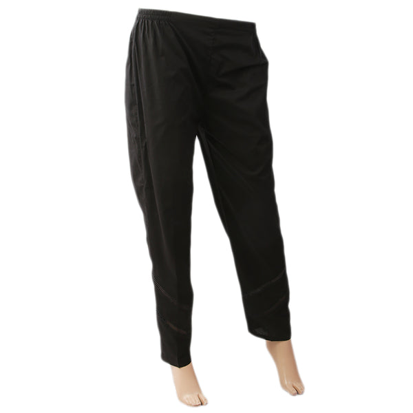 Women's Eminent Embroidered Woven Trouser - Black, Women Pants & Tights, Eminent, Chase Value
