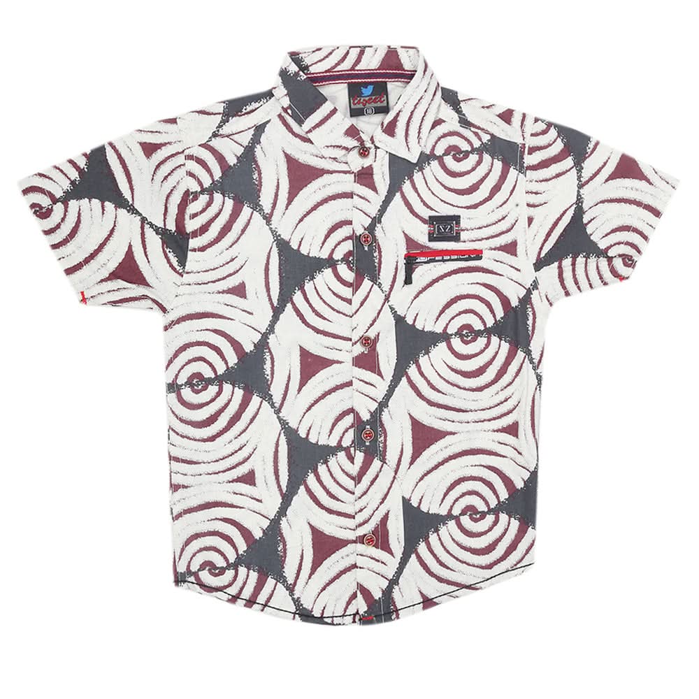 Boys Printed Casual Shirt - Off White, Kids, Boys Shirts, Chase Value, Chase Value