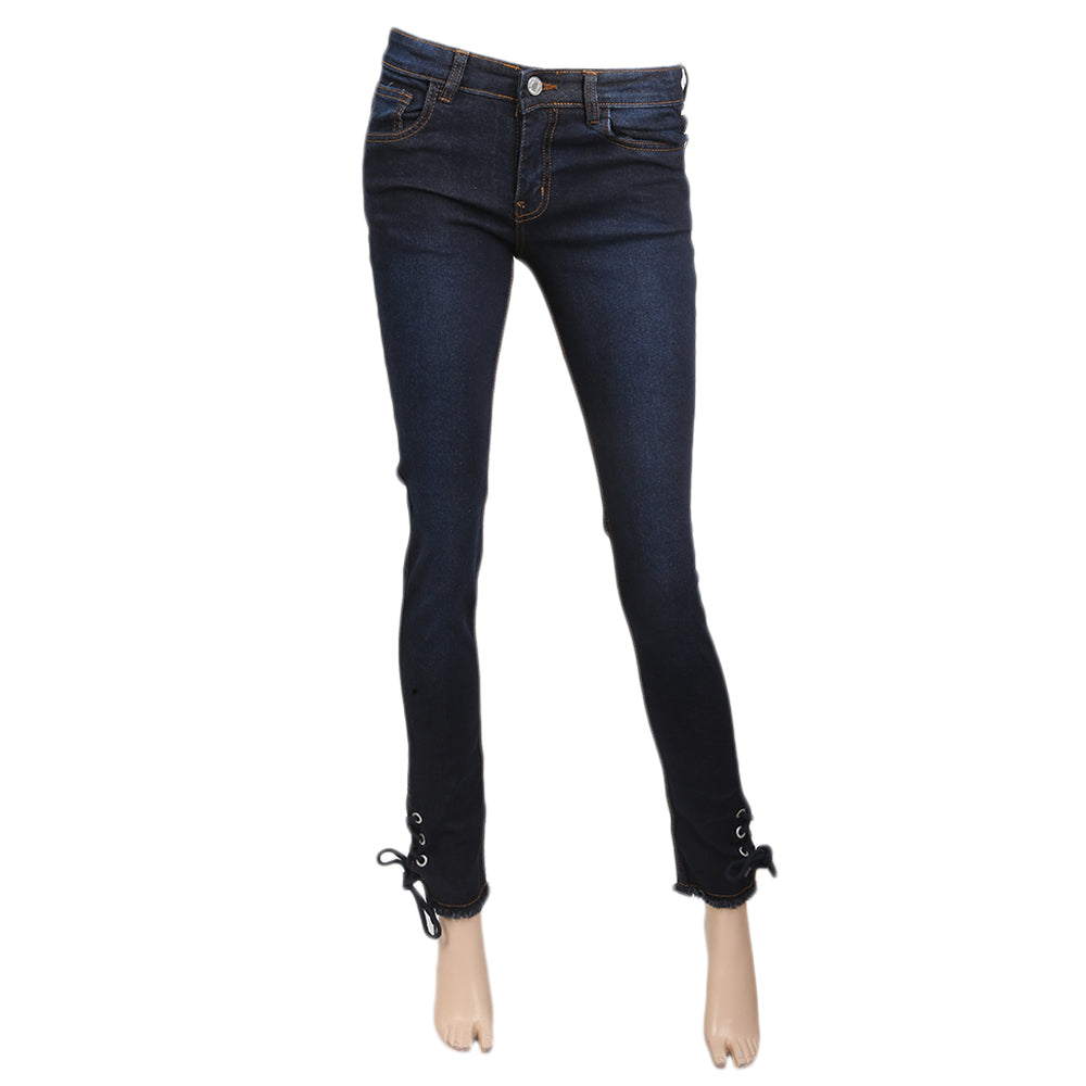 Women's Denim Pant - Dark Blue, Women, Pants & Tights, Chase Value, Chase Value