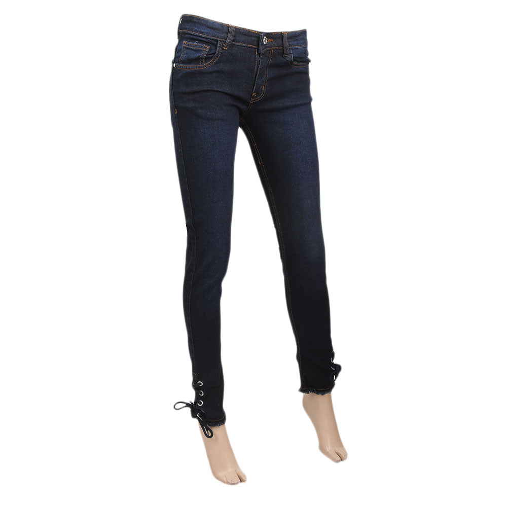 Women's Denim Pant - Dark Blue, Women, Pants & Tights, Chase Value, Chase Value