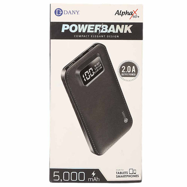 Dany Power Bank 5000mah - Black, Home & Lifestyle, Power Bank, Chase Value, Chase Value