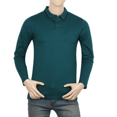 Eminent Men's Full Sleeves Polo T-Shirt - Steel Green, Men's T-Shirts & Polos, Eminent, Chase Value