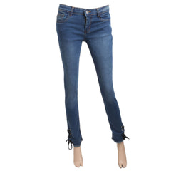 Women's Denim Pant - Mid Blue, Women, Pants & Tights, Chase Value, Chase Value