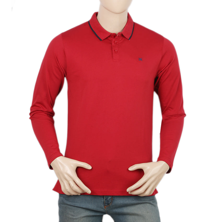 Eminent Men's Full Sleeves Polo T-Shirt - Red, Men's T-Shirts & Polos, Eminent, Chase Value