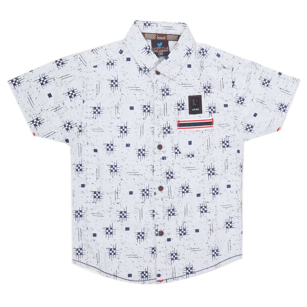 Boys Printed Casual Shirt - Ash Grey, Kids, Boys Shirts, Chase Value, Chase Value