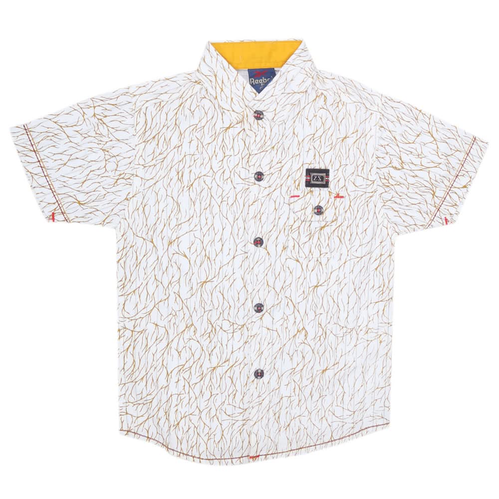 Boys Printed Casual Shirt - White, Kids, Boys Shirts, Chase Value, Chase Value