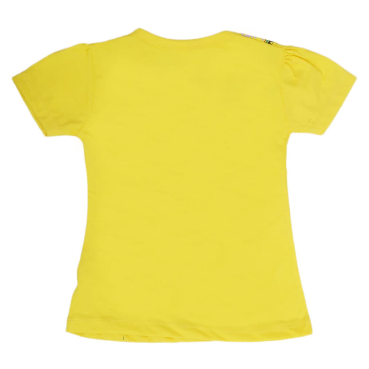 Girls Half Sleeves T-Shirt 9047 - Yellow, Kids, Girls T-Shirts, Chase Value, Chase Value