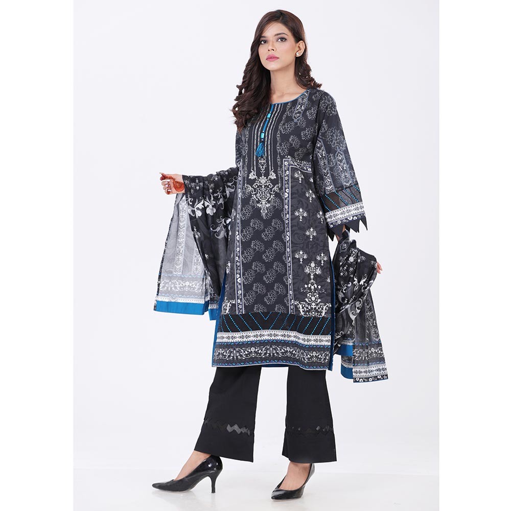 Eminent Digital Printed 3 Pcs Un-Stitched Suit - 17, Women, 3Pcs Shalwar Suit, Eminent, Chase Value