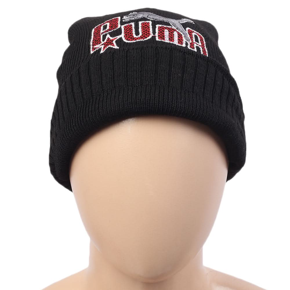 Men’s Woolen Cap - Black, Men's Caps & Hats, Chase Value, Chase Value