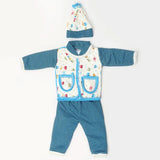 Newborn Boys Full Sleeves 4 Piece Suit - Blue, Kids, NB Boys Sets And Suits, Chase Value, Chase Value