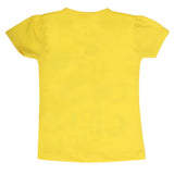 Girls Half Sleeves T-Shirt 9046 - Yellow, Kids, Girls T-Shirts, Chase Value, Chase Value