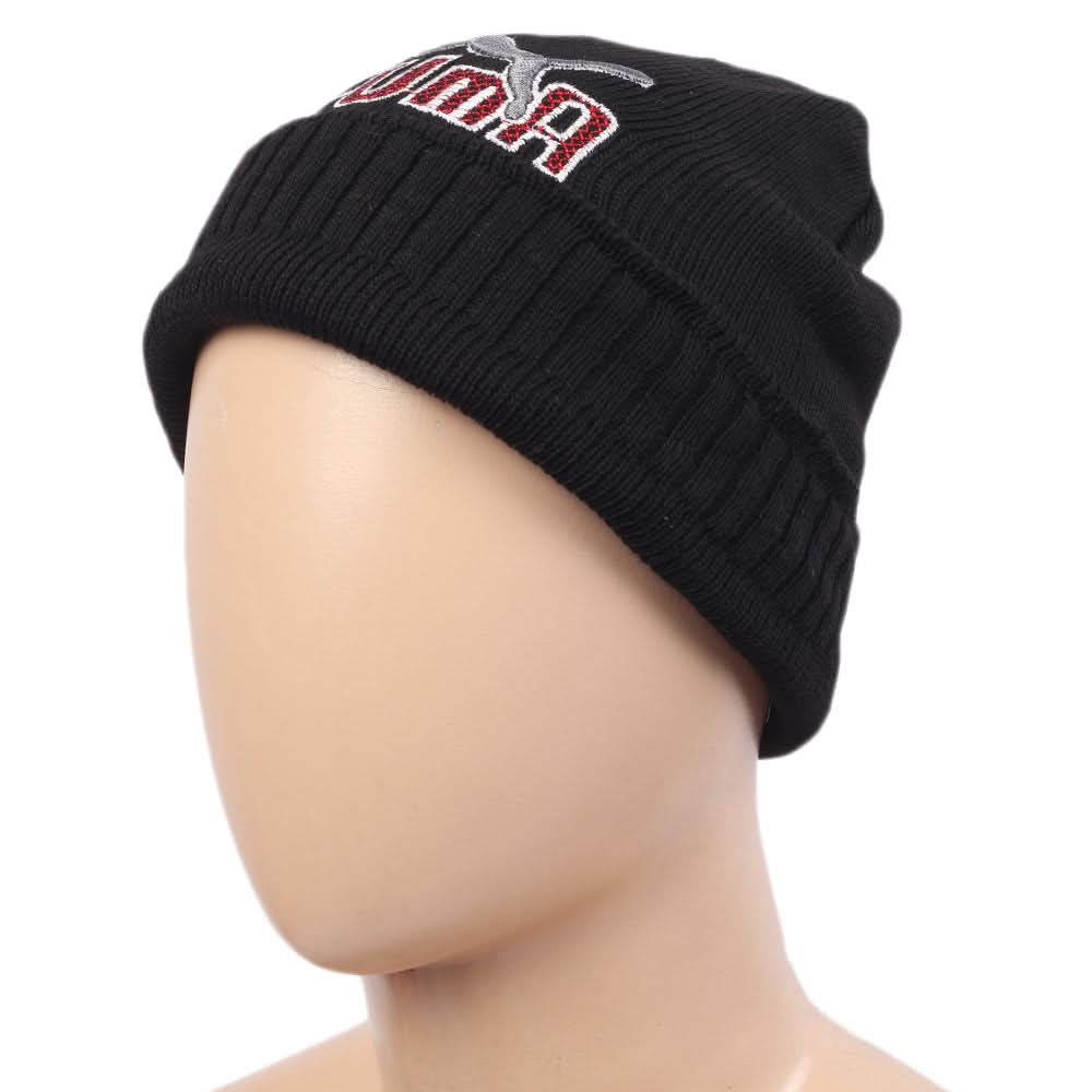 Men’s Woolen Cap - Black, Men's Caps & Hats, Chase Value, Chase Value