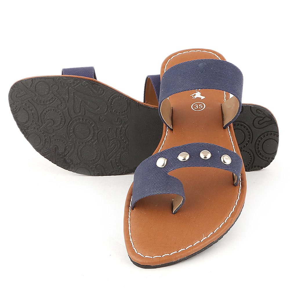 Girls Slippers  (666 A) - Dark Blue, Kids, Girls Slippers, Chase Value, Chase Value