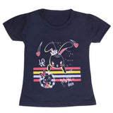 Girls Half Sleeves T-Shirt 9052 - Navy Blue, Kids, Girls T-Shirts, Chase Value, Chase Value