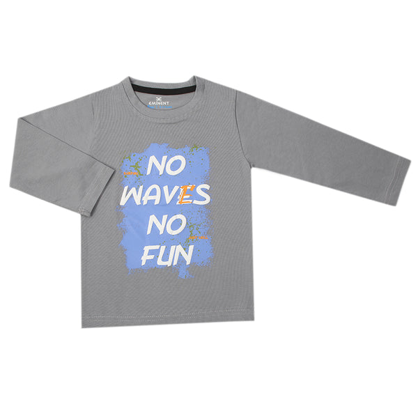 Eminent Boys Full Sleeves T-Shirt - Grey, Boys Hoodies & Sweat Shirts, Eminent, Chase Value