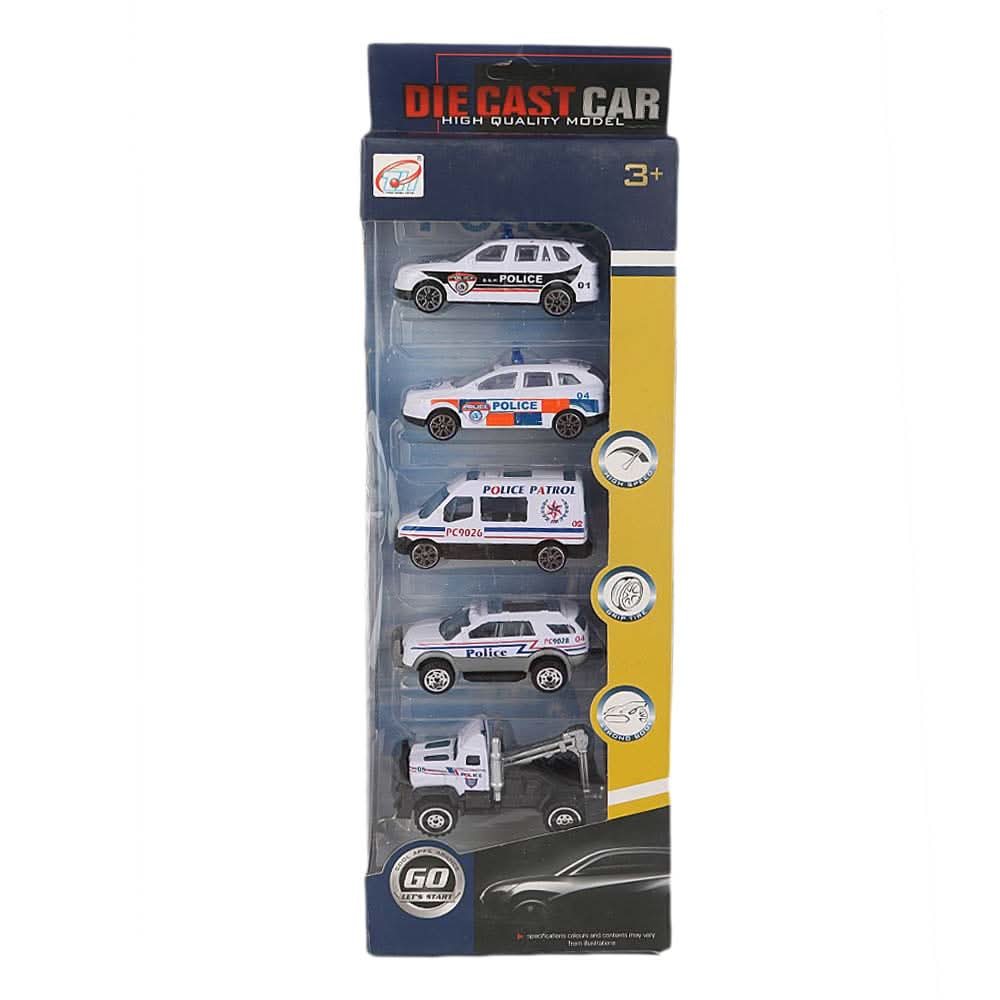 Die Cast 5 Pcs Car Set For Kid - White, Kids, Sports, Chase Value, Chase Value