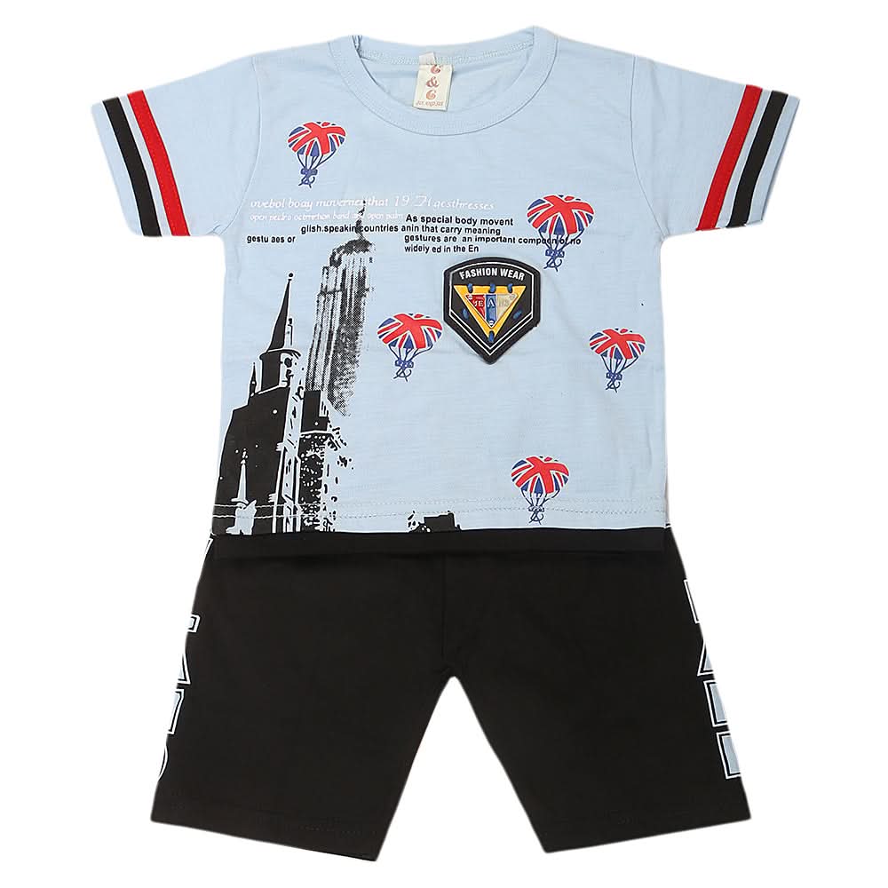 Boys Half Sleeves Suit - Blue, Kids, Boys Sets And Suits, Chase Value, Chase Value