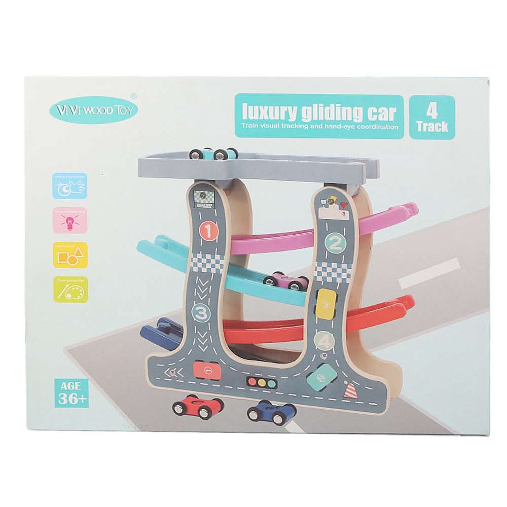 Wooden Luxury Gliding Car Set For Kid - Multi, Kids, Educational Toys, Chase Value, Chase Value