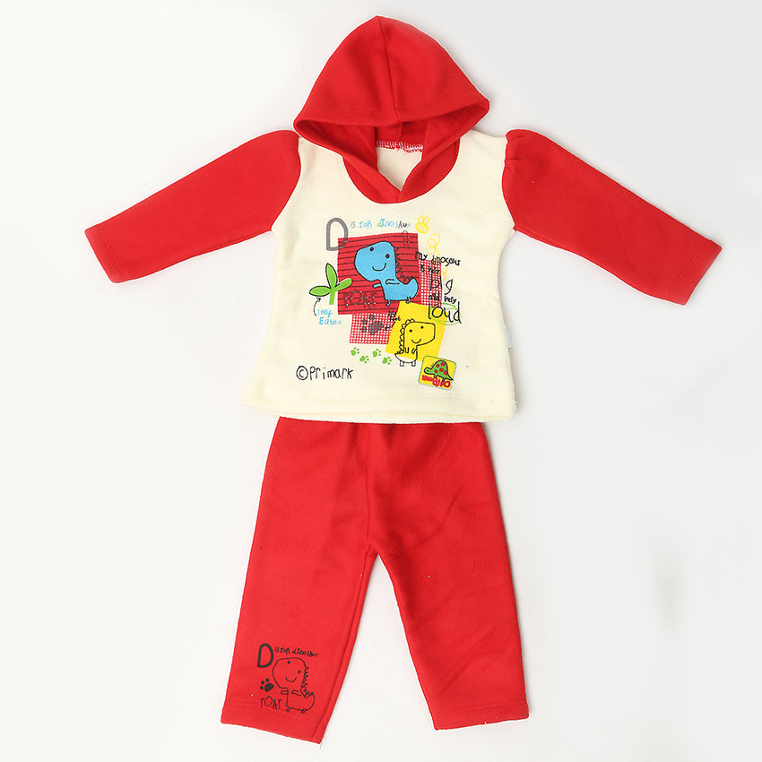 Newborn Girl Full Sleeves Polar Suit - Red, Kids, NB Girls Sets And Suits, Chase Value, Chase Value