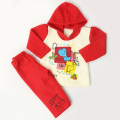 Newborn Girl Full Sleeves Polar Suit - Red, Kids, NB Girls Sets And Suits, Chase Value, Chase Value