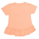 Girls Fancy Embroidered T-Shirt - Peach, Kids, Girls T-Shirts, Chase Value, Chase Value