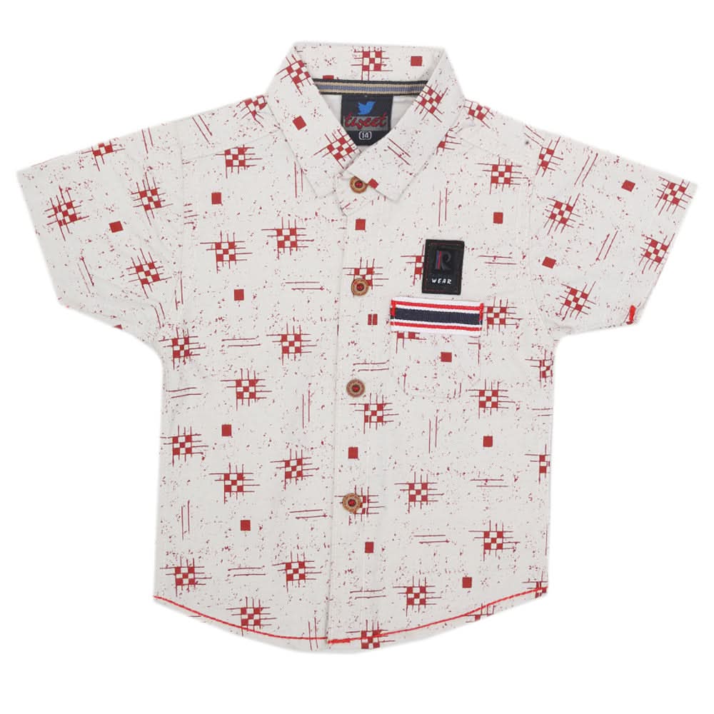 Boys Printed Casual Shirt - Beige, Kids, Boys Shirts, Chase Value, Chase Value