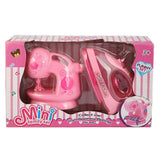 Family Iron & Sewing Machine Set For kid (7861) - Pink, Kids, Battery Operated Toys, Chase Value, Chase Value