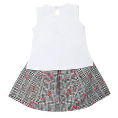 Girls Short Suit - White, Kids, Girls Sets And Suits, Chase Value, Chase Value