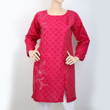 Women's Embroidered Front Panel Kurti - Pink, Women, Ready Kurtis, Chase Value, Chase Value