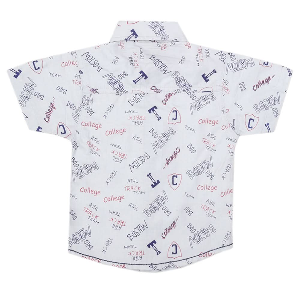 Boys Printed Casual Shirt - Steel Grey, Kids, Boys Shirts, Chase Value, Chase Value