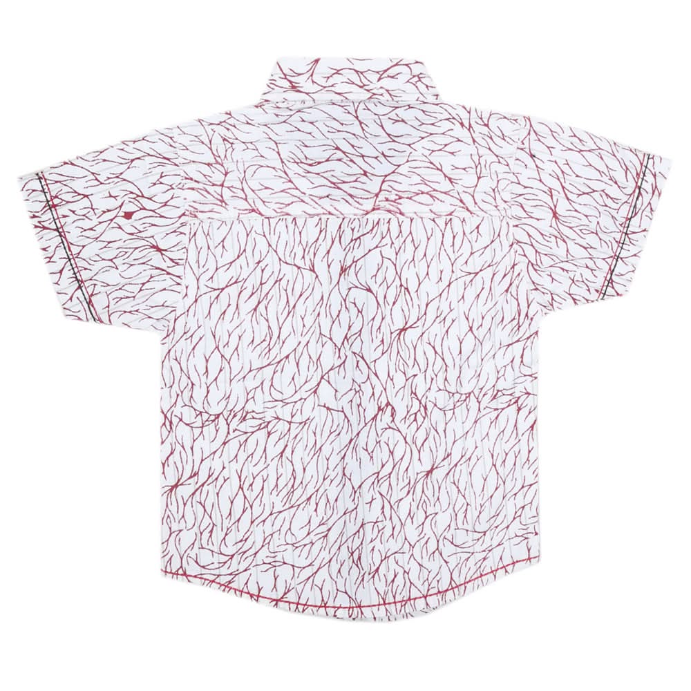 Boys Printed Casual Shirt - White, Kids, Boys Shirts, Chase Value, Chase Value