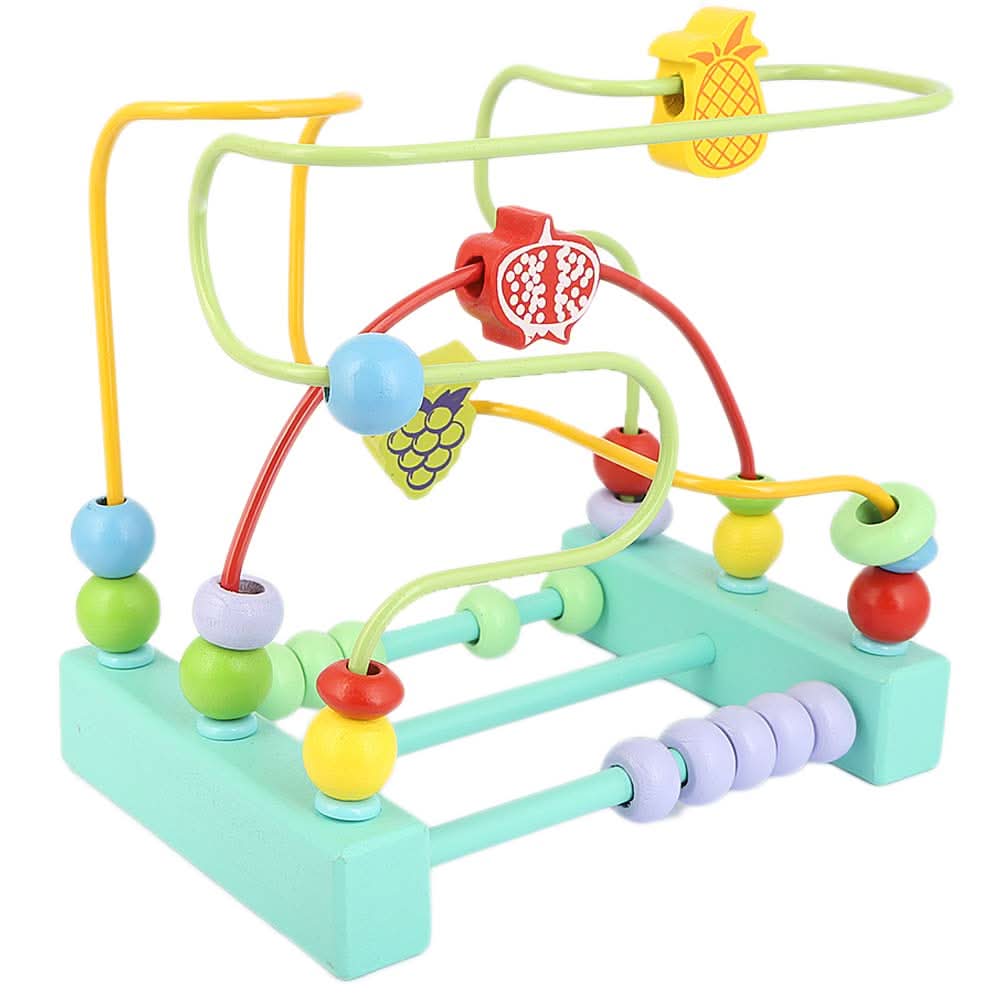 Wooden Fruit Bead Maze For Kid - Multi, Kids, Educational Toys, Chase Value, Chase Value