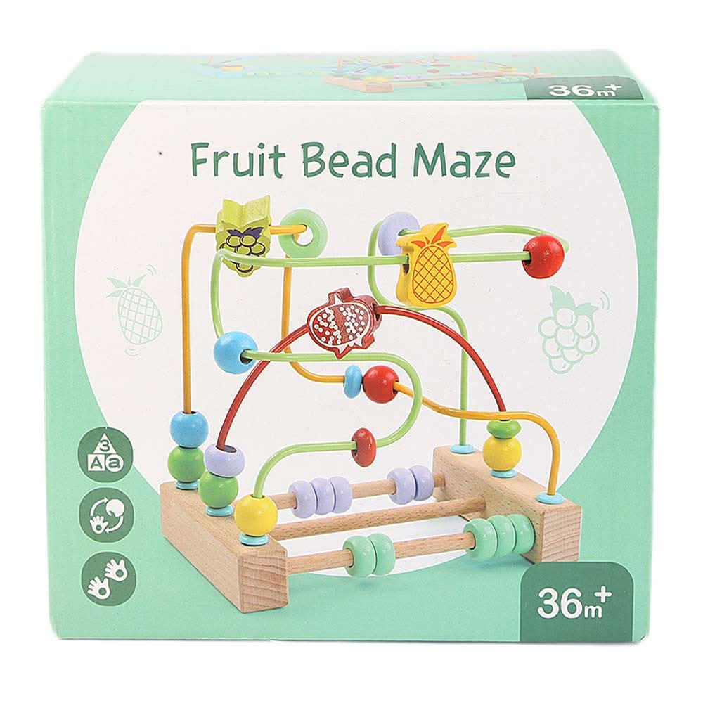 Wooden Fruit Bead Maze For Kid - Multi, Kids, Educational Toys, Chase Value, Chase Value