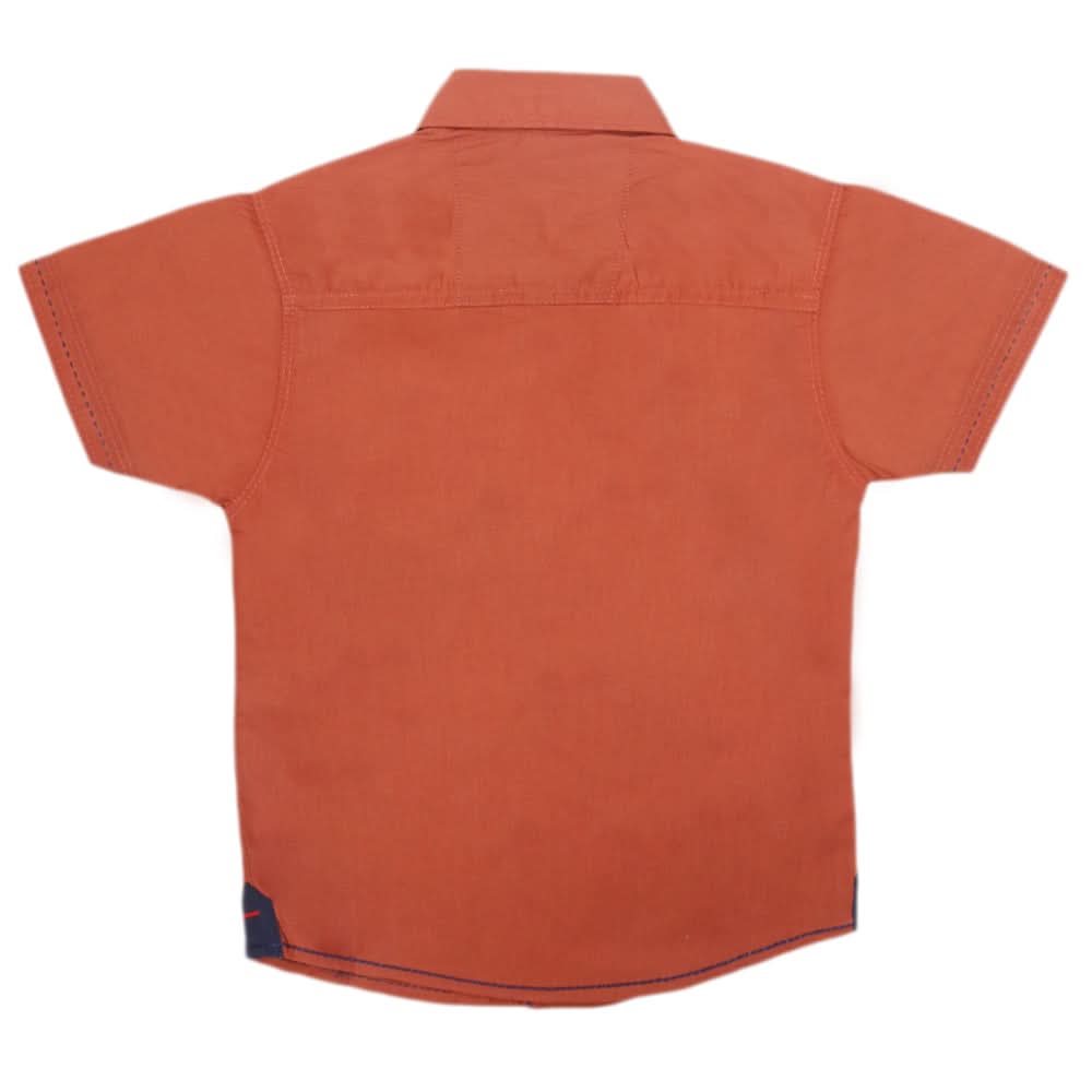 Boys Plain Casual Shirt - Rust, Kids, Boys Shirts, Chase Value, Chase Value