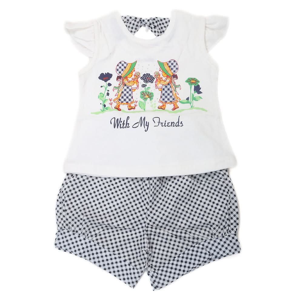 Girls Short Suit - Blue, Kids, Girls Sets And Suits, Chase Value, Chase Value