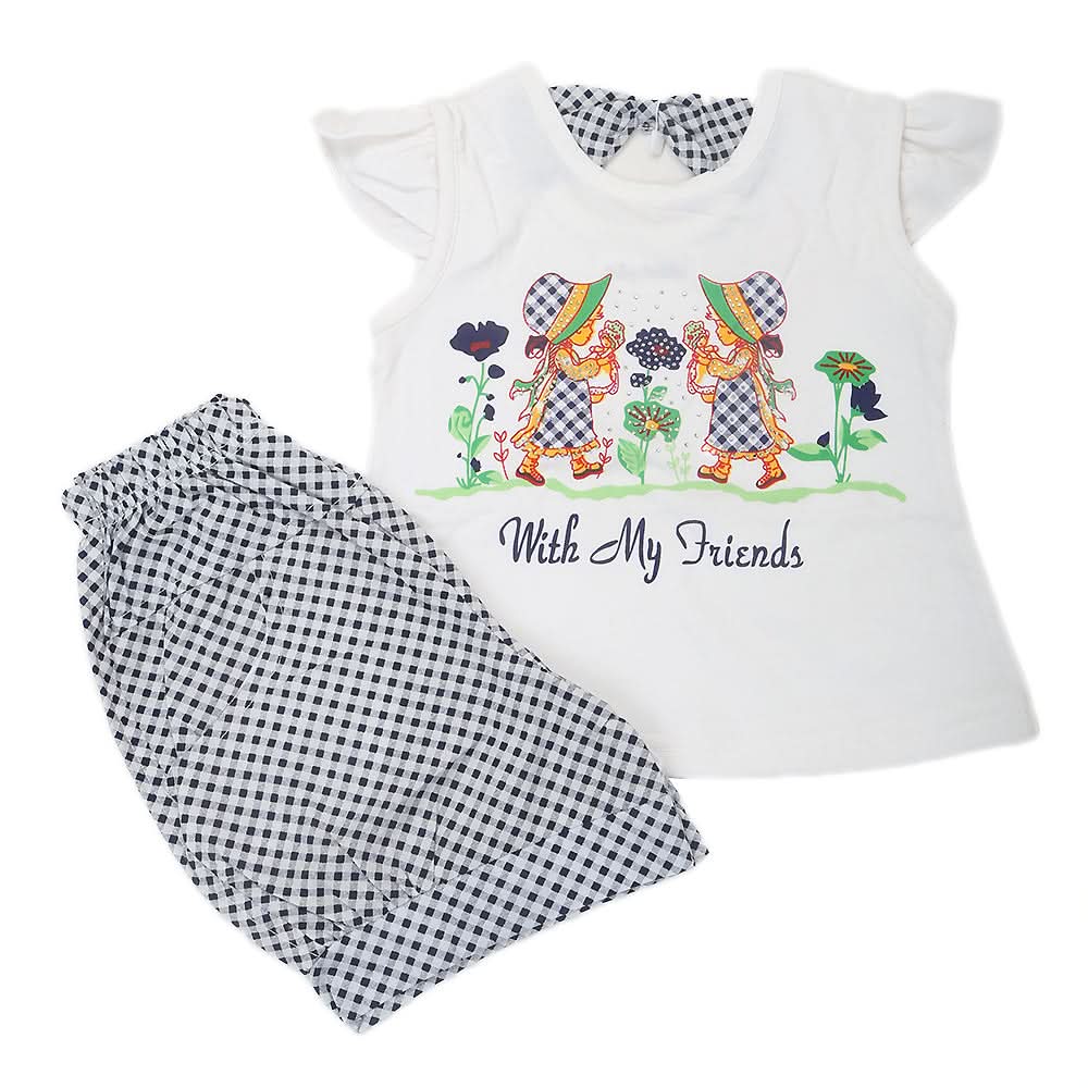 Girls Short Suit - Blue, Kids, Girls Sets And Suits, Chase Value, Chase Value