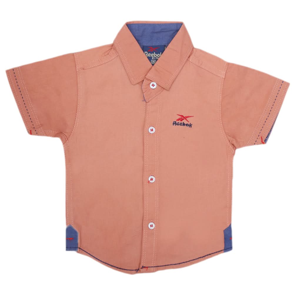 Boys Plain Casual Shirt - Peach, Kids, Boys Shirts, Chase Value, Chase Value