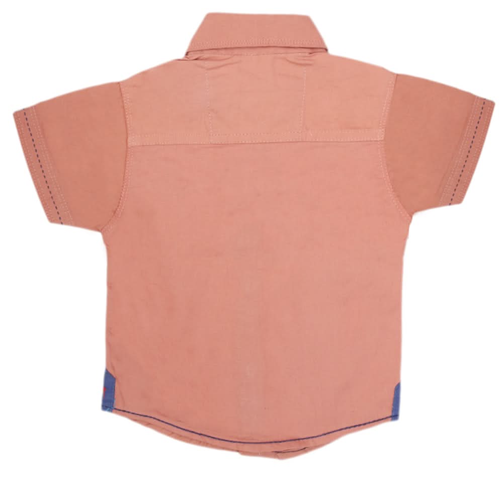 Boys Plain Casual Shirt - Peach, Kids, Boys Shirts, Chase Value, Chase Value