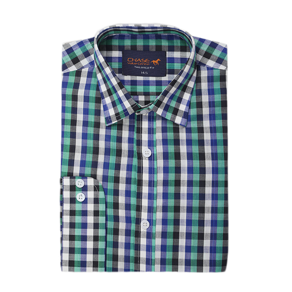 Men's Formal Shirt - Green, Men, Shirts, Chase Value, Chase Value